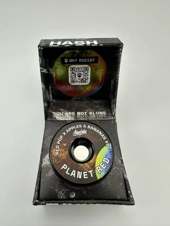 THCCarts Alien Labs 1G Hash Rosin Planet Red Concentrate