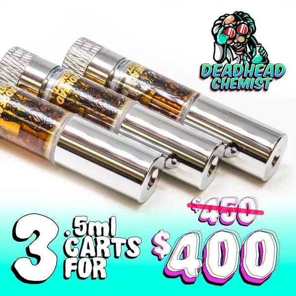 THCCarts Deadhead Chemist DMT 3 Cartridges Deal .5mL – Deadhead Chemist Store