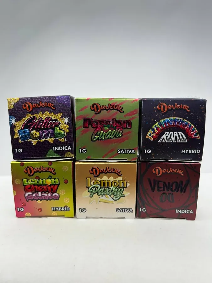 THCCarts Devour Badder – Glitter Bomb (1g)