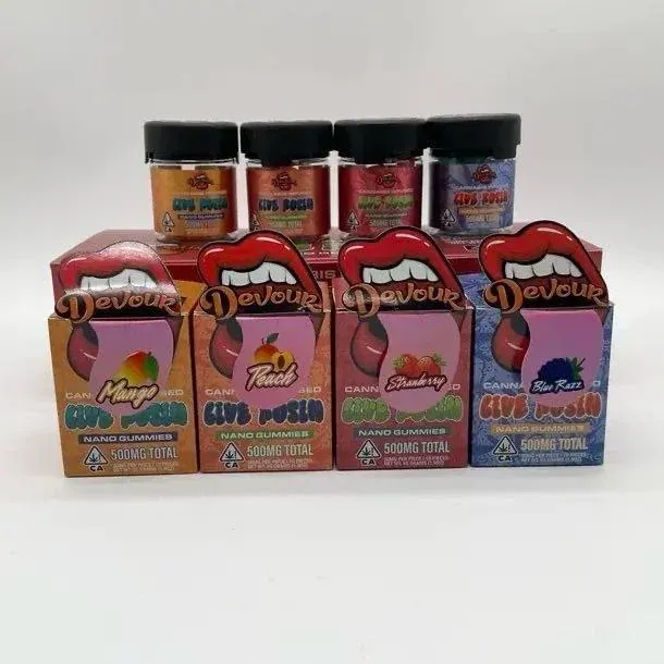 THCCarts Devour Live Rosin Nano Gummies 500mg
