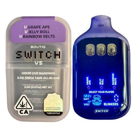 Boutiq Switch “GRAPE APE” (INDICA) × “JELLY ROLL” × “RAINBOW BELTS” (INDICA)