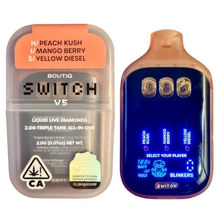 Boutiq Switch “PEACH KUSH” (H) × “MANGO BERRY” (I) × “YELLOW DIESEL” (S)