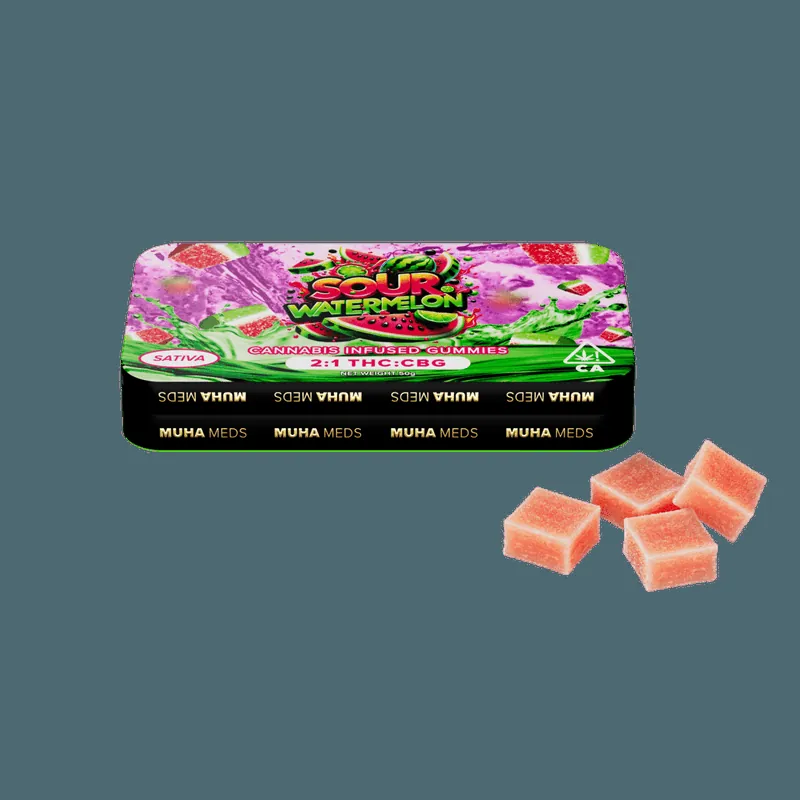 THCCarts SOUR WATERMELON INFUSED GUMMIES