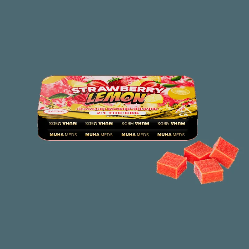 THCCarts STRAWBERRY LEMON INFUSED GUMMIES