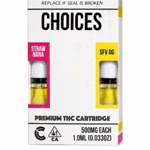 THCCarts STRAWBERRY X GELATO – 1G(500MG EACH) 2 IN 1 CARTRIDGE