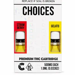 THCCarts STRAWNANA X SFV OG – 1G(500MG EACH) 2 IN 1 CARTRIDGE