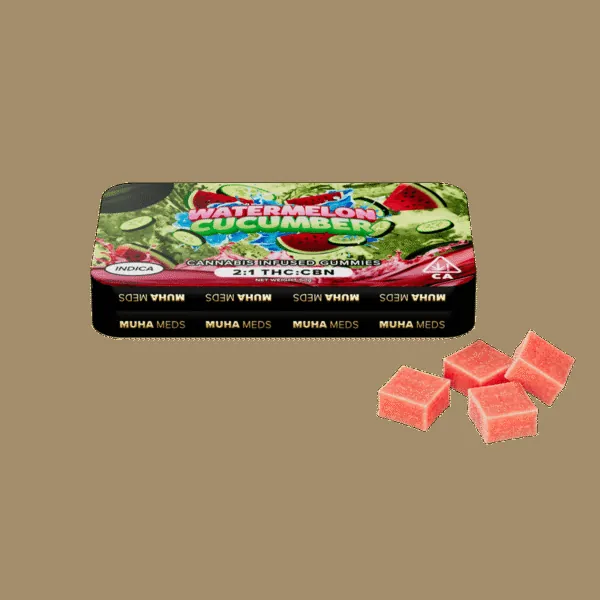 THCCarts WATERMELON CUCUMBER INFUSED GUMMIES